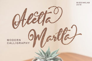 Aletta Martta: A Romantic Handwritten Font for Crafters